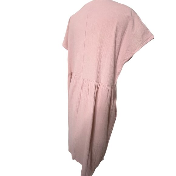 Pink Madi Dress 4X Pockets A Style Pull over Comfortable Summer Y2K90’s - Picture 8 of 12